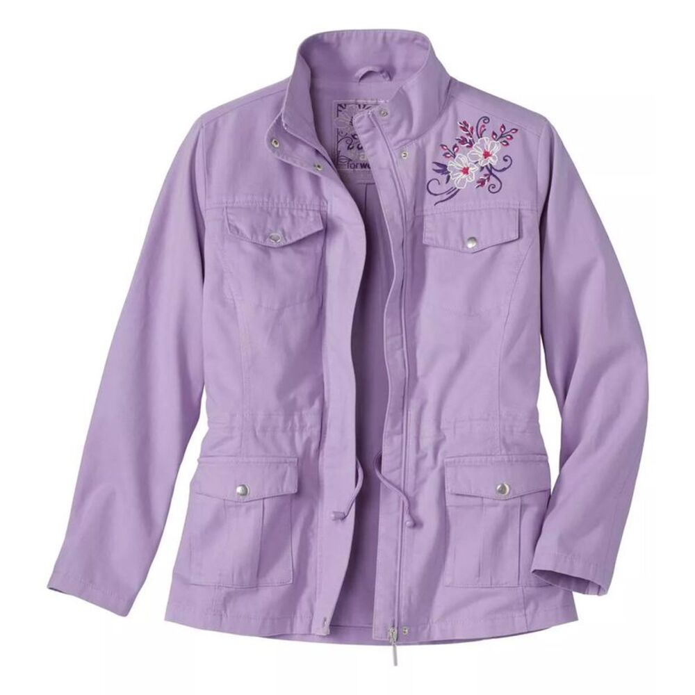 Atlas for Women Womens/Ladies Floral Safari Jacket / Lilac